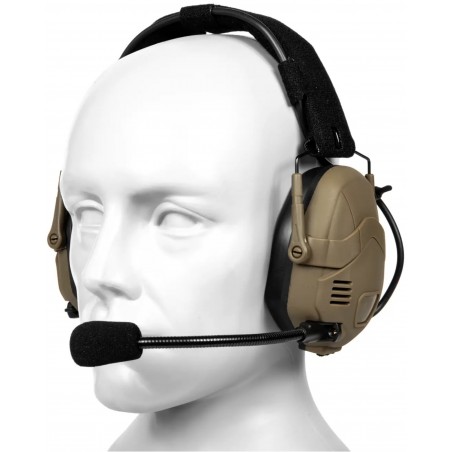 CASQUE TACTIQUE BLUETOOTH HD-16 TAN *