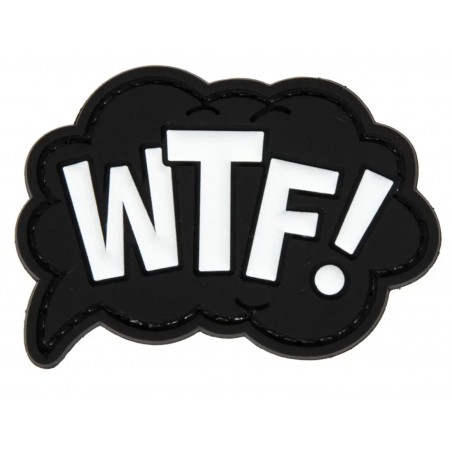 PATCH PVC "WTF" NOIR ET BLANC