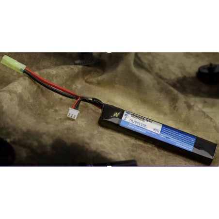 BATTERIE LIPO 7.4V 1100mAh 20C STOCK TUBE TYPE (PIRATE ARMS)