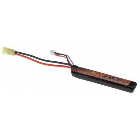 BATTERIE LIPO 7.4V 1100mAh 20C STOCK TUBE TYPE (VB POWER)