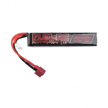 BATTERIE LIPO 11.1V X 1300mAh 20C STICK DEAN PLUG (FUEL) *