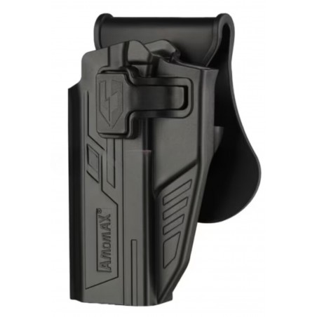 HOLSTER PADDLE AMOMAX POUR WE / KJW / TM HI-CAPA NOIR (POUR GAUCHER)