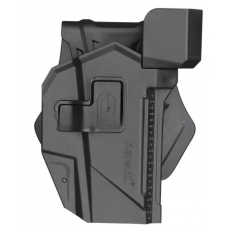 HOLSTER PADDLE AMOMAX POUR GLOCK17/19 ET CZ P10C NOIR