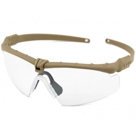 LUNETTES MONTURE TAN VERRE TRANSPARENTS (BIG FOOT)