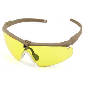 LUNETTES MONTURE TAN VERRE JAUNES (BIG FOOT)