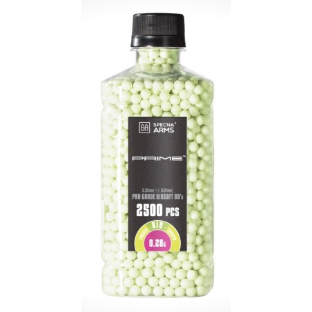 BILLES BIO 0,28GR PRIME TRAÇANTES VERTE EN BOUTEILLE DE 2500 (SPECNA ARMS)