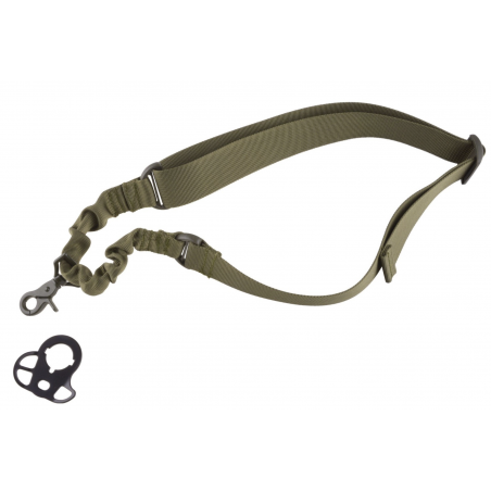 SANGLE BUNGEE 1 POINT OLIVE AVEC MONTAGE (GFC TACTICAL)