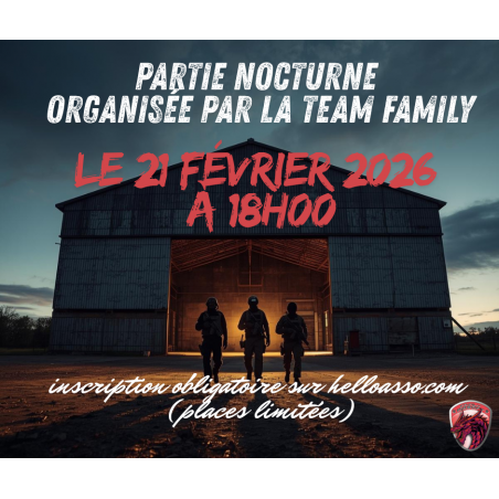 PLACE POUR PARTICIPER À LA PARTIE NOCTURNE DU 21 FÉVRIER 2026
