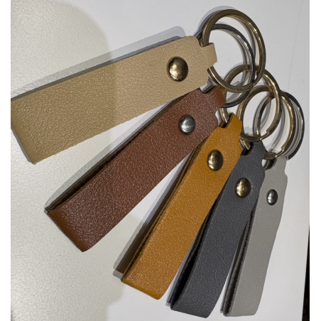 PORTE CLEFS PERSONNALISABLE EN CUIR (DIFFÉRENTS COLORIS)