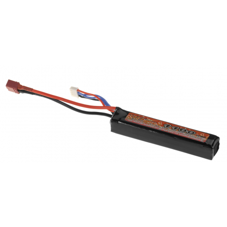 BATTERIE LIPO 11,1V 1100mAh 20C STOCK TUBE TYPE T-PLUG (VB POWER)