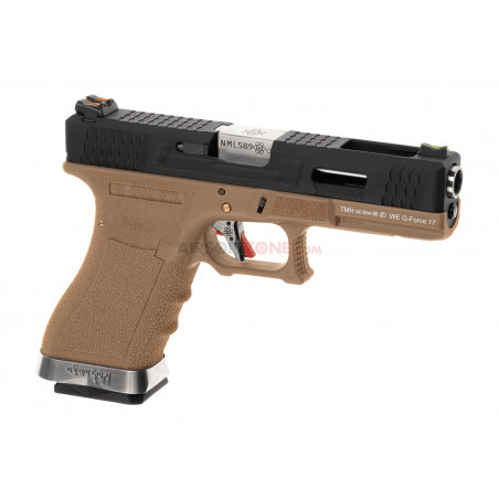 G-FORCE 17 BK SILVER BARREL METAL VERSION GBB DESERT (WE)