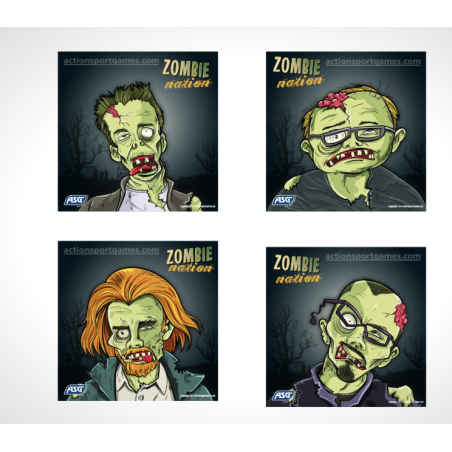 CIBLE 14X14CM ZOMBIE X100 (ASG)