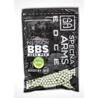 BILLES BIO TRAÇANTES 0,25GR VERTES EDGE (SPECNA ARMS)