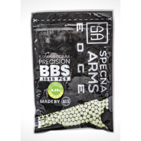BILLES BIO TRAÇANTES 0,25GR VERTES EDGE (SPECNA ARMS)