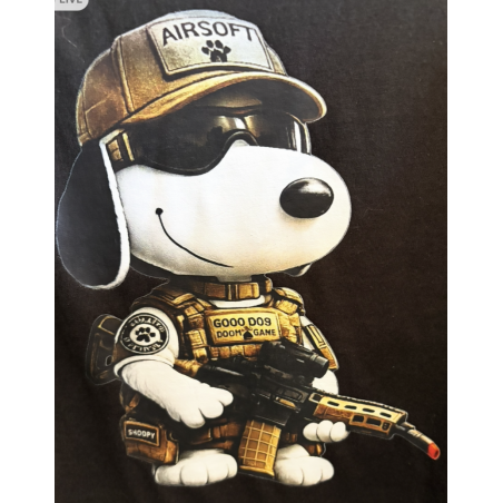 T-SHIRT NOIR "SNOOPY"
