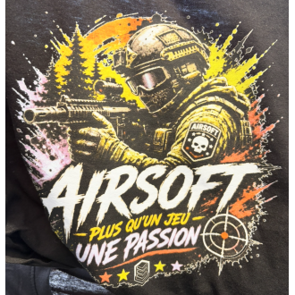 T-SHIRT NOIR "PLUS QU'UN JEU UNE PASSION"