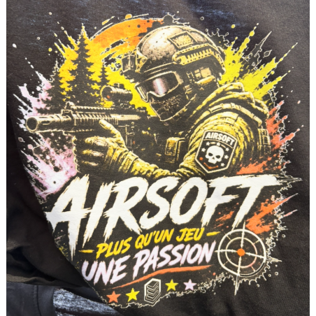 T-SHIRT NOIR "PLUS QU'UN JEU UNE PASSION"