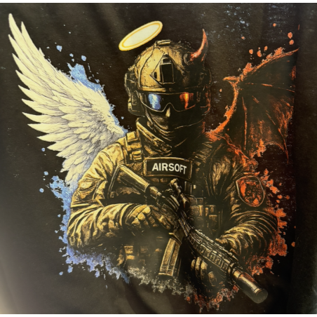 T-SHIRT NOIR "MI ANGE MI DÉMON"