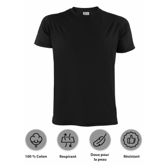 T-SHIRT NOIR PERSONNALISABLE AVEC L'IMAGE DE VOTRE CHOIX