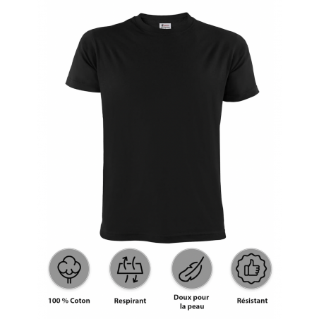 T-SHIRT NOIR PERSONNALISABLE AVEC L'IMAGE DE VOTRE CHOIX