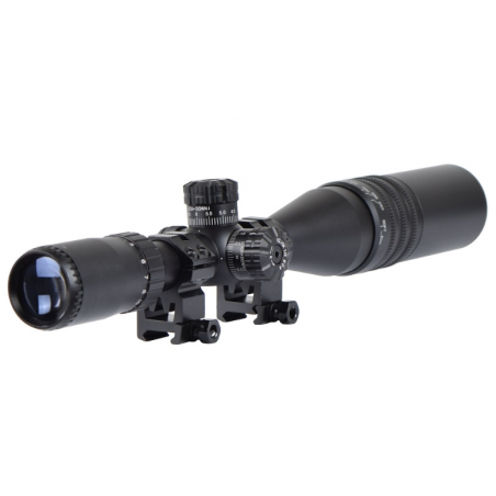 4X-16X ZOOM OPTIQUE ILLUMINÉE LENTILLE 44MM NOIRE (JS TACTICAL)