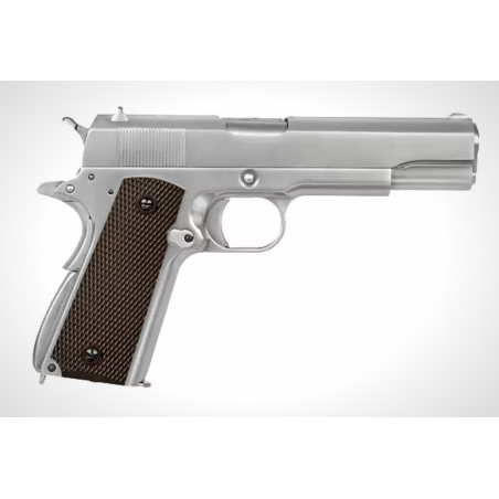 PISTOLET 6MM GAZ 1911 SILVER (WE)