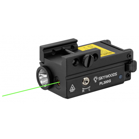 LAMPE TACTIQUE + VISEUR LASER VERT (SKYWOODS)