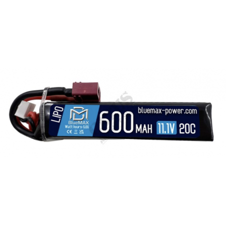 BATTERIE LIPO 11,1V 600mAh 20C PDW DEAN (BLUEMAX)